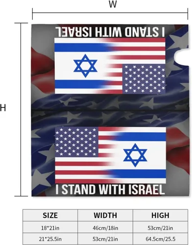 Vista 4 de Funda magnética para buzón con la bandera nacional israelí de Israel con la bandera nacional israelí, con texto en inglés "I Stand with Israel USA
