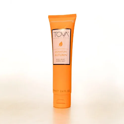 Vista 2 de Tova Signature Autumn Body Velvet Loción – Crema corporal botánica nutritiva para mujeres – Aroma floral ámbar – Hecho en Estados Unidos y libre