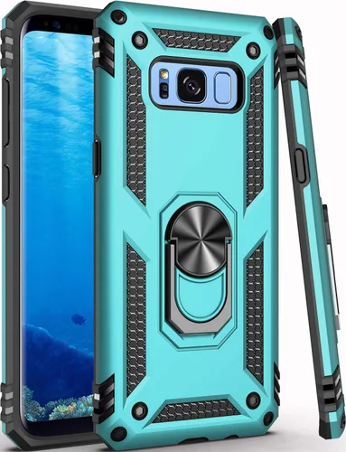 Vista 19 de LUMARKE Funda para Galaxy S8, pasa 16 pies, probada contra caídas con soporte de anillo magnético, compatible con soporte de montaje de automóvil