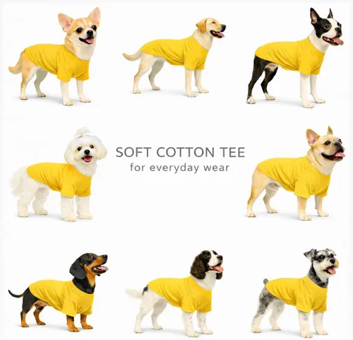 Vista 130 de Lovelonglong 2019 - Ropa para mascotas, Disfraces para Perro, Ropa Camisetas en blanco para Perros Grande Medianos Pequeños 100% Algodón 18