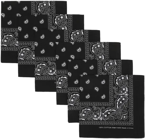 Vista 9 de Bioworld Lightweight Multicolored 22"x22" (6-Pack, 12-Pack and 48-Pack) Bandana Set