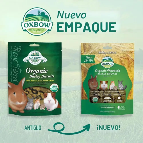 Vista 9 de Oxbow Galletas orgánicas de cebada para conejos, golosinas de conejillo