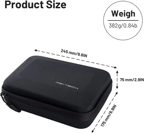 Vista 5 de PGYTECH - Estuche de transporte para cámara, bolsa de almacenamiento, carcasa rígida a prueba de salpicaduras para OSMO Action 6/5 Pro/Pocket