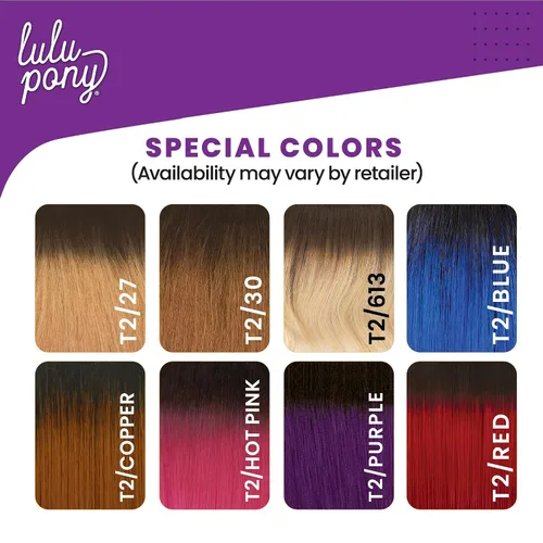 Vista 5 de Sensationnel Lulu - Cordón de cola de caballo - Lulupony Nisi sintético de alto calor yaki cola de caballo o hasta hacer extensión de pelo peluca