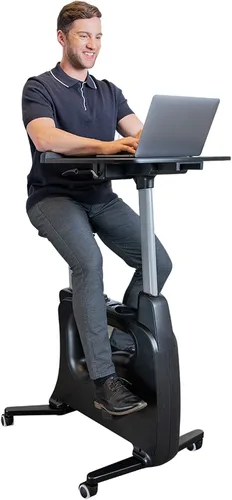 Vista 13 de FLEXISPOT Bicicleta de ejercicio con escritorio 2D, bicicleta bajo escritorio que ahorra espacio con escritorio removible, bicicletas estacionarias