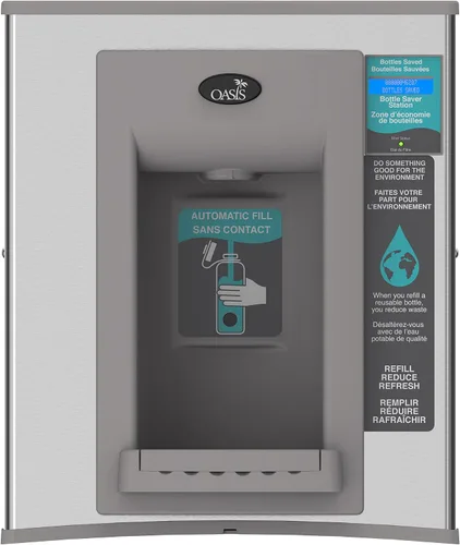 Vista 2 de Oasis PWEBF - Kit de reacondicionamiento de llenado de botellas deportivas sin refrigeración, manos libres, acero inoxidable