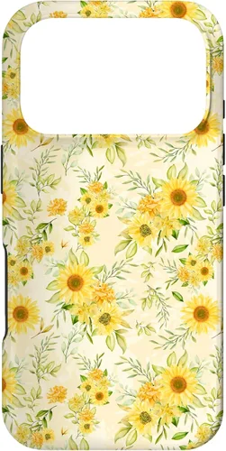 Vista 30 de Cute Sunflower Pattern Yellow Pastel Flower Case for iPhone 16