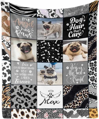 Vista 19 de in Loving Memory of Dog - Manta de memoria personalizada de collage de fotos de mascotas, manta suave y manta de 30 x 40 pulgadas, regalo