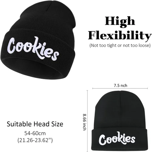 Vista 2 de Gorro de invierno para hombre, gorro de punto holgado para mujer, gorro de esquí cálido