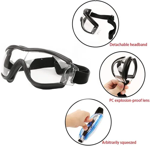 Vista 3 de Fx-miRo - Gafas de seguridad, gafas protectoras antivaho y UV, gafas de trabajo de protección para bricolaje, laboratorio, exteriores Negro