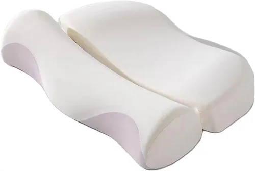 Vista 10 de Almohada de espuma viscoelástica para adultos, almohada de contorno cervical para cuello, almohada de cama de apoyo ergonómico, para cabeza, cuello