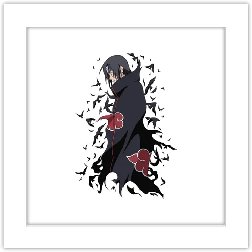 Vista 11 de Gallery Pops Naruto Shippuden - Arte de pared Itachi Uchiha, versión enmarcada negra, 12 x 12 pulgadas Versión con marco negro