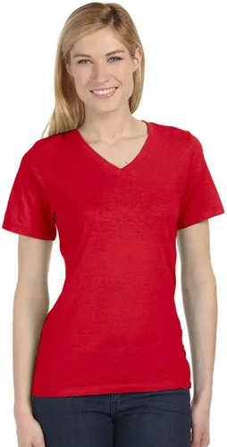 Vista 7 de Camiseta cuello en V relajada de BELLA + CANVAS Asfalto