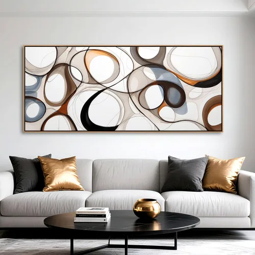 Vista 22 de AJAZIKO Arte de Pared de Vaca de las Tierras Altas - Decoración de Pared de Granja y Campo Rústico, Cuadros Grandes en Lienzo para Sala de Estar