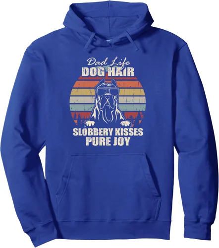 Vista 4 de Presa Canario Dad Life Dog Hair Slobbery Kisses Father's Day Pullover Hoodie Negro