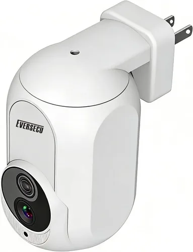 Vista 10 de EVERSECU Cámara de seguridad PTZ inalámbrica 2K Plug&Play, enchufe de toma de corriente incorporado, detección de movimiento, seguimiento automático