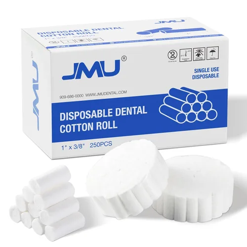 Vista 8 de JMU 50 rollos de algodón dental de 1.5 pulgadas para boca no estériles, tapones para sangrado nasal #2 para la boca no estéril