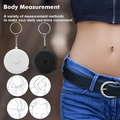 Vista 5 de Edtape - 2 cintas métricas para cuerpo, cinta métrica para tela de costura corporal, tela a medida, cinta de medición médica, 60 pulgadas/4.9 ft
