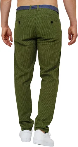 Vista 3 de GIERIDUC Pantalones de vestir a cuadros para hombre, pantalones tácticos grandes y altos para hombres, pantalones de pana ajustados pantalones