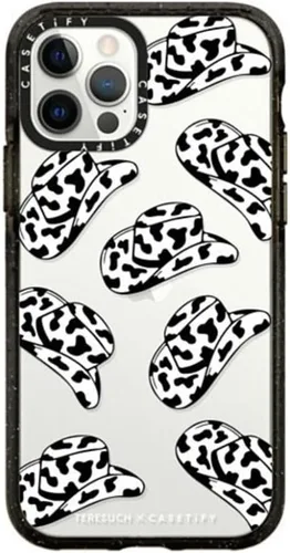 Vista 21 de Funda CASETiFY Impact Case para iPhone 12 / iPhone 12 Pro - Aries Moross - Sticker - Negro Transparente