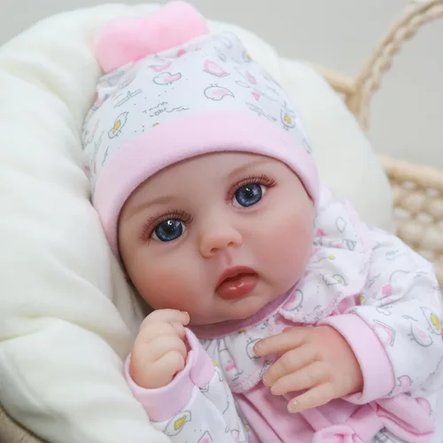 Vista 6 de Kaydora Muñeca Reborn Baby – Niña recién nacida realista de 16 pulgadas, muñeca de silicona realista con cuerpo suave y pesado, caja de regalo