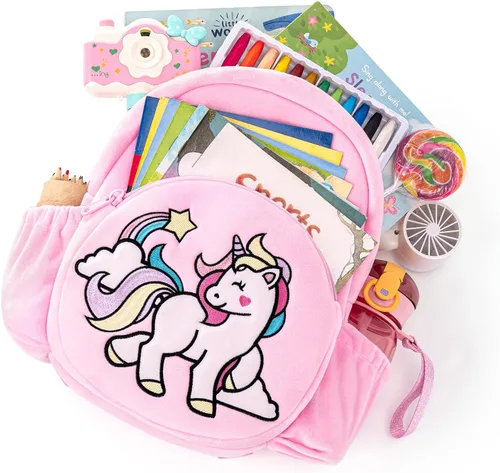 Vista 34 de Lazada Mochila para niños pequeños, juguetes de animales de peluche, mochila pequeña, color gris, 9.5 pulgadas