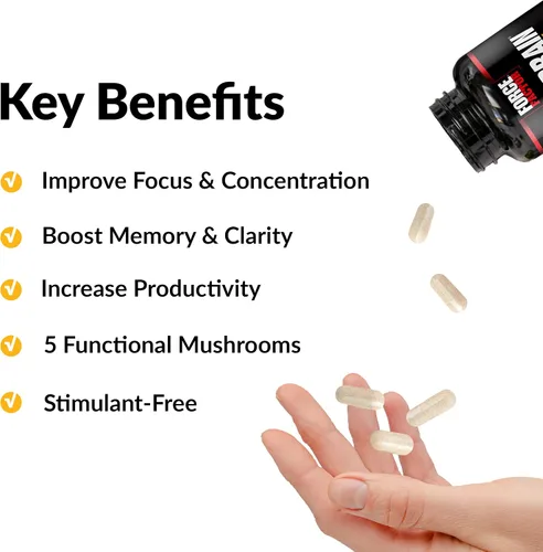 Vista 2 de Force Factor Forebrain Focus Brain Booster, suplemento cerebral para aumentar la claridad y la concentración, para la memoria y la nitidez
