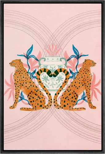 Vista 42 de SIGNWIN Lienzo enmarcado para pared, decoración de habitación preparada, alfombra de piel de guepardo africano, bosquejo, naturaleza, desierto