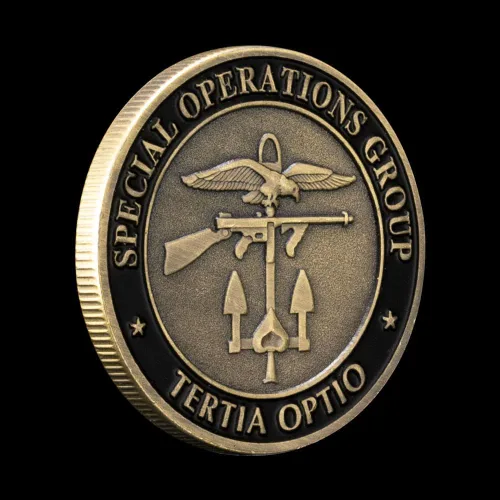 Vista 4 de 1 unids CIA Special Operations Group Tertia Optio Challenge Moneda Premio Graduado Regalo Coleccionable Medalla Monedas