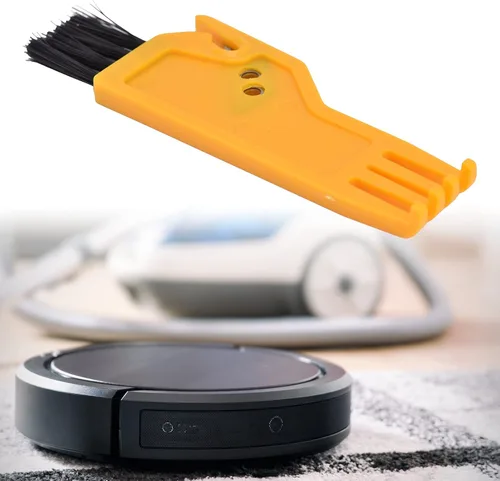 Vista 2 de Cepillo de limpieza, cepillo de polvo ABS apto para aspirador barrido robot de mano Partes de aspirador (amarillo)