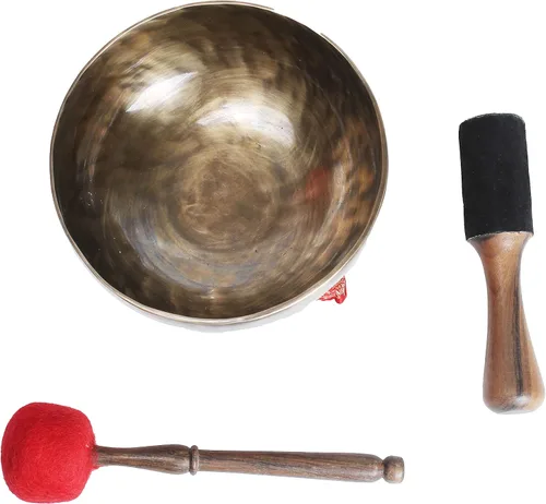 Vista 2 de ESK - Juego de cuencos tibetanos de 7 pulgadas, meditación, decoración zen, curación espiritual y corporal y limpieza energética, hecho a mano