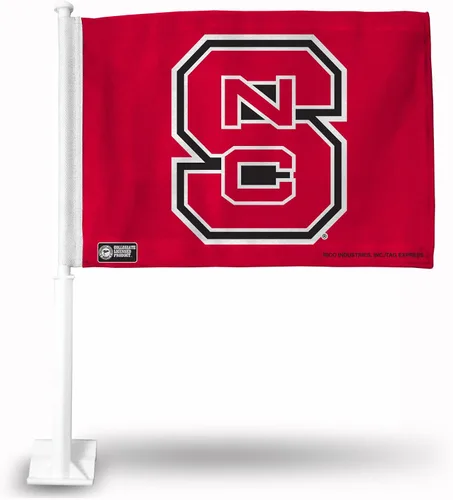 Vista 13 de Rico Industries Bandera de coche de doble cara de la NCAA, gran accesorio para automóvil