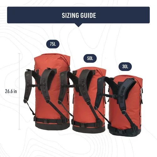 Vista 7 de Sea to Summit Big River Dry Mochila con arnés ajustable, 30 litros, color negro azabache