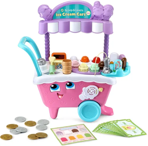 Vista 2 de LeapFrog Scoop and Learn Ice Cream Cart Deluxe (embalaje sin frustración), color rosa