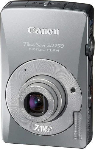 Vista 2 de Canon PowerShot SD750 - Cámara digital Elph de 7,1 MP con zoom óptico 3x (plateado) (Modelo antiguo) (renovado)