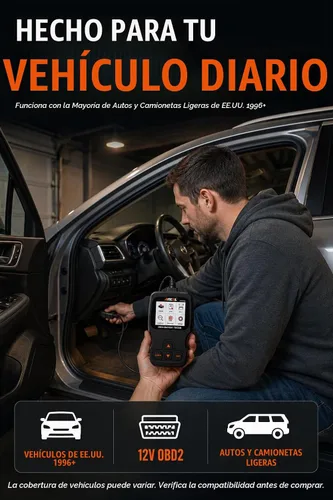 Vista 7 de Ancel AD310 Pro Bluetooth OBD2 escáner y probador de batería para Gris
