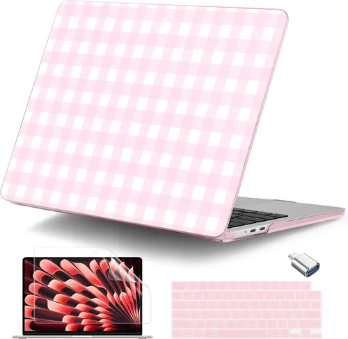 Vista 30 de Funda para MacBook Air de 15 pulgadas M5 M4 M3 M2 Chip 2026 2025 2024 2023 (modelo A3448 A3241 A3114 A2941), carcasa rígida con cubierta de teclado