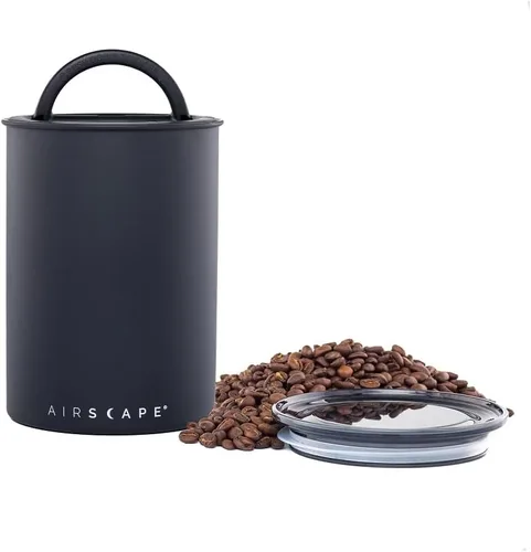 Vista 5 de AirScape Planetary Design - Recipiente de café de acero inoxidable Contenedor de almacenamiento de alimentos Tapa interior patentada de émbolo