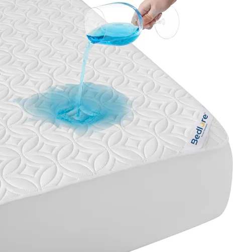 Vista 9 de BEDLORE - Protector de colchón impermeable, tamaño individual Deep Pockets Fit 6"-15" Mattresses, Soft Breathable Dirt-proof Single Bed Mattress