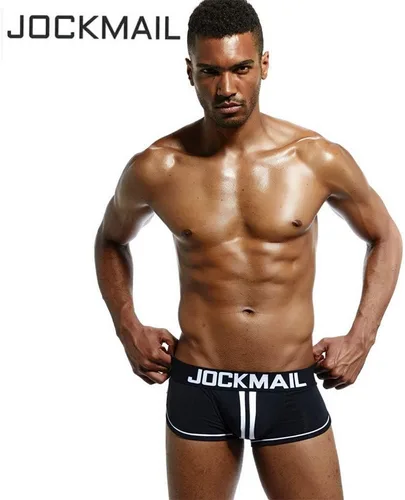 Vista 4 de JOCKMAIL Hombres Open Back Ropa interior Hombres Boxer Shorts Algodón Backless Boxer