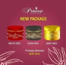Vista 2 de Nuevo set de regalo de crema facial blanca Skincare Princess completa, crema de aura y cara de bebé por jawnoy