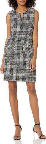 Vista 7 de KARL LAGERFELD Vestido de tweed con bolsillos para mujer Naranja