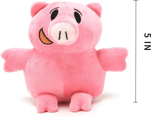 Vista 5 de Rhymad Par de juguetes de peluche de elefante y cerdito, animal de peluche suave Mo Willems, elefante y cerdo, juguetes para niños, decoración