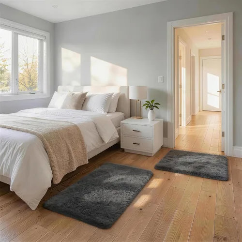 Vista 137 de Ophanie - Alfombras para sala de estar, antideslizante y suave, de felpa grandes y peludas para dormitorio, peludas para niños y niñas, decoración