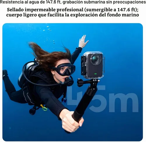 Vista 4 de Coyktonty Estuche de buceo impermeable para DJI Osmo 360, soporta 50M/164FT Subacuático Buceo Buceo Buceo Profundo
