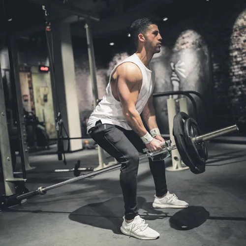 Vista 3 de ZUEVI Camiseta sin mangas con corte muscular para hombre, culturismo, fitness, gimnasio, entrenamiento, Stringer