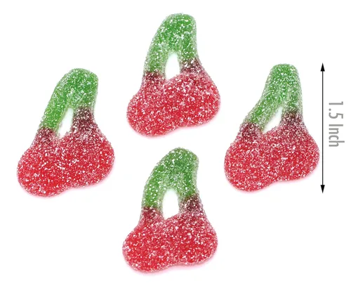 Vista 4 de Caramelos de gomitas de cerezas gemelas ácidas, 2.2 libras