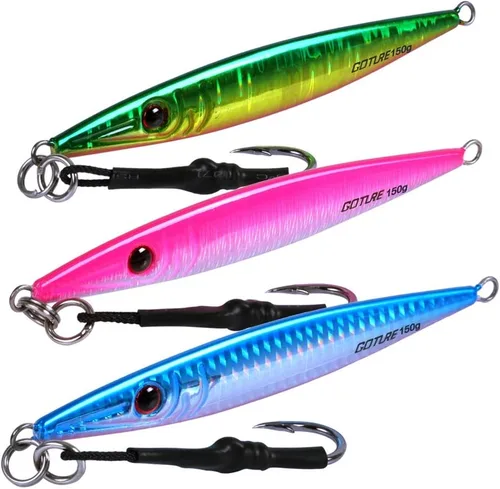 Vista 8 de Goture Plantillas de pesca de agua salada, plantillas verticales de 2.12 oz Varios colores (4 piezas)