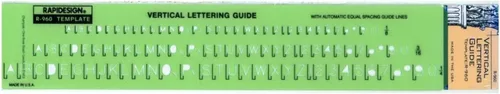 Vista 8 de Plantilla de letras y números verticales góticos, tamaño de 1 pulgada, 1 cada uno (R918)