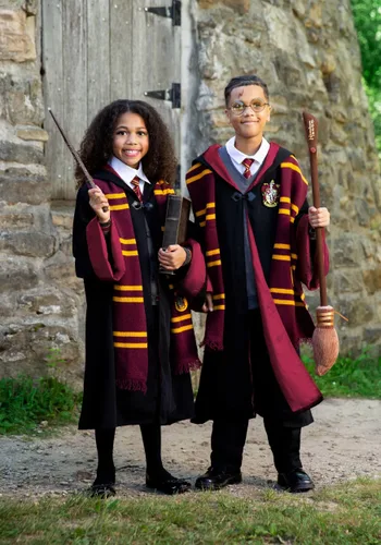 Vista 9 de Disfraz Deluxe de Hermione Granger para Niños de Harry Potter Multicolor